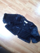 Mädchen Kinder Bolero jacke Schwarz H&M gr128 fellweste Hochzeit Party Festlich