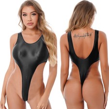 DE Damen Wetlook Bodysuit