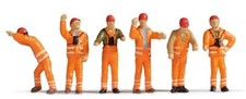 NOCH 15275 Rangierpersonal 6 Figuren H0 1:87 handbemalt, Neu