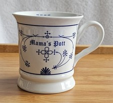 Kaffeetasse Mama's Pott Kaffeebecher mit Ebbe und Flut Indisch Blau Strohblume
