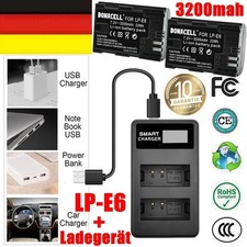 2x 3200mAh Akku LP-E6 Für