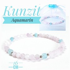 Armband KUNZIT AQUAMARIN