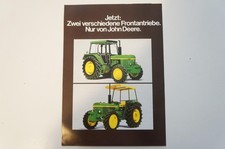 JOHN DEERE Traktor Prospekt Typ zwei verschiedene Frontantriebe 4 Seiten 1976