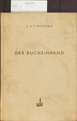Der bucheinband ein handbuch - bucheinband.,