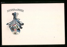 Ansichtskarte Halle /Saale, Studentenwappen Ascania, Ascania seis Panier 