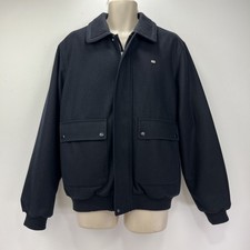 Lacoste Wollmantel Herren Gr. 54/5 Large / XL Schwarz Jacke Reißverschluss Chore
