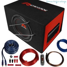 Renegade aktiv Subwoofer 400 Watt Bass + Verstärker + Kabelset Auto Aktivsub