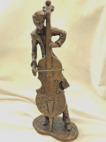 Vintage bronze musiker - bronze,