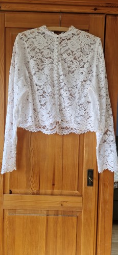 Braut croptop spitze weiss - spitze,