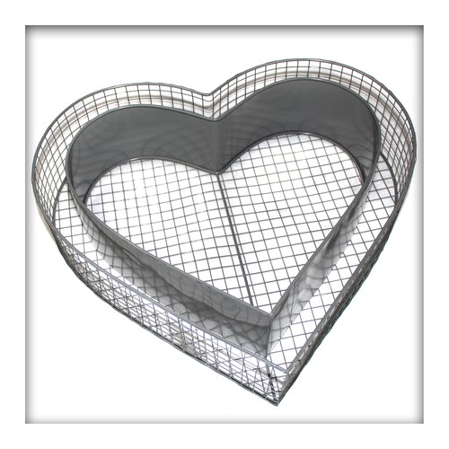 Herz gitter pflanzschale - herz,