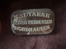 Kautabak Reddersen 1910 Blechdose braun Nordhausen Kautabaktopf Kautabakdose