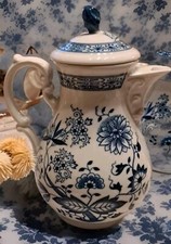 Kaffeekanne Hutschenreuther Zwiebelmuster Vintage guter Zustand Porzellan a'1918