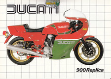 Ducati Hailwood Replica 900 SS Prospekt Brochure  2 Seiten  1982