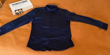Herrenhemd Langarm 39 NEU!!! Tailliert Dunkelblau 