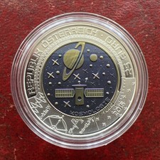 25 Euro Münze 2015 Österreich Niob "Kosmologie" handgehoben