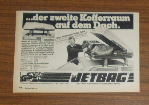 Seltene werbung jetbag - seltene, ski