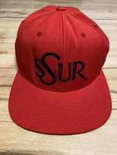 Ssur Cap rot New York Baseballcap Kappe Streetwear Kult Skull Totenkopf Rar red