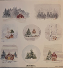 Designerpapier 30,5 cm x 30,5 cm - Weihnachtliche Motive - Neu