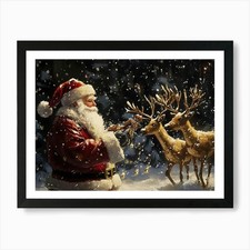 Weihnachtsmann und Rentier 7