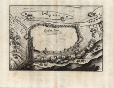 Merian, Die Statt Crembs...[1647]. Original-Kupferstich.