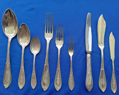 Jugendstil silberbesteck 800er - jugendstil,