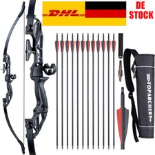 53 Zoll Bogenschießen Takedown Recurve Bogen / Pfeil Quiver für Jagd & Ziel