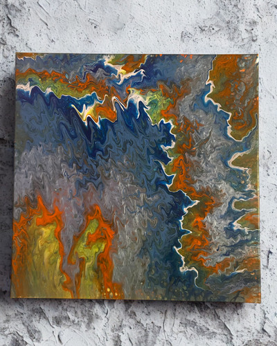Leinwand pouring bild - pouring, acryl