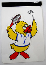 Werbe-Aufkleber Tennis Ente Auto Oldtimer Youngtimer 80er