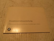 Originale BMW E36 Elektronische Wegfahrsperre Zusatzbetriebsanleitung