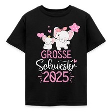 Große Schwester 2025 Elefanten Geschwister Kinder T-Shirt
