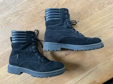 Edle BENCH Wild-Leder BOOTS/Schnūrer,41,schwarz,wenig getragen,super,ansehen