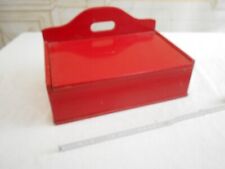 Schuhputzkasten Holz alt Vintage rot