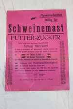 um 1900 Schweinemast Futterzucker Zucker Handel Werbung Futtermittel antik 