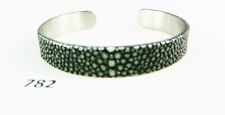 782) Rochenleder Armreif 1 cm Breit verstellbar 17 - 20 cm Stingray Leather
