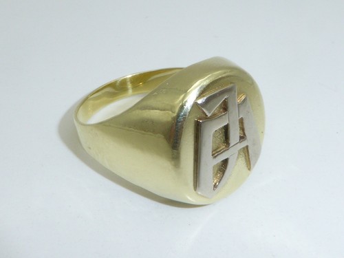 585 gold ring initialen - 585,