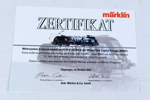 Märklin 39845 zertifikat - 39845,
