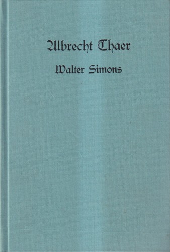 Buch albrecht thaer walter - buch:, thaer,
