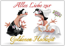 A4 XXL Karte GOLDENE HOCHZEIT