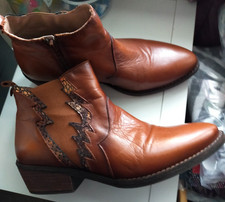 HEINE  Leder Stiefeletten  Braun  Gr. 40 NEU wertig  Kleiner Absatz