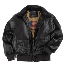 Herren Pu Leather BomberJacke