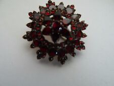 Biedermeier antike Etagen Brosche mit Granatsteinen 