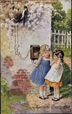 Ak Glückwunsch Ostern, Kinder