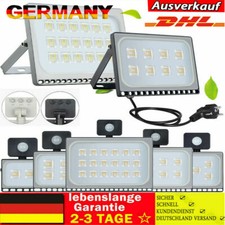 LED Fluter Außen Baustrahler Scheinwerfer Lampe Ultra Dünn 10W 30W 50W 100W 500W