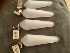 4 große massive  Glas Tropfen  Zapfen ca 19 cm Landhausstil Weihnachts Deko