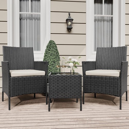 Patio möbel rattan stuhl - 3x,