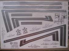 Wedico 520, "DECAL - BOGEN, silber", Maßstab 1:16, NEU