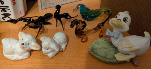 Konvolut tierfiguren glas - glas, &