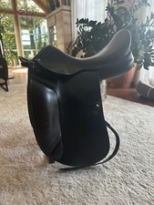 Amerigo Equipe La Belle Sattel Schwarz 17 1/2 Zoll, Mittlere Kammer, gepflegt