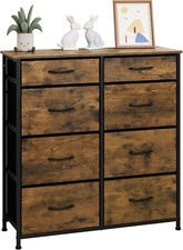 Kommode mit 8 Stoff Schubladen Sideboard Schubladenschrank 89x30x86 cm 006hov