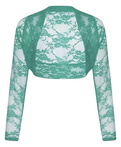 Damen langarm spitze bolero - spitze,